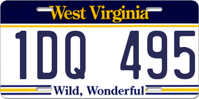 WV license plate 1DQ495