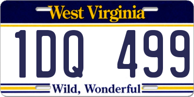 WV license plate 1DQ499