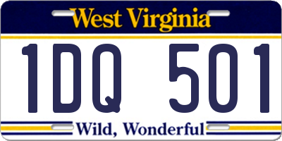 WV license plate 1DQ501