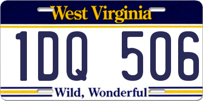WV license plate 1DQ506