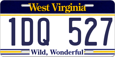 WV license plate 1DQ527