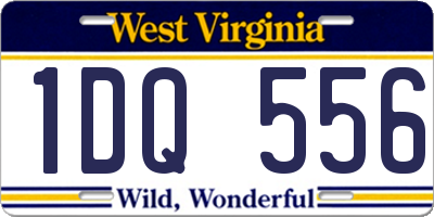 WV license plate 1DQ556