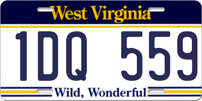 WV license plate 1DQ559