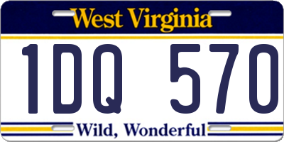WV license plate 1DQ570