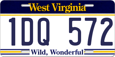 WV license plate 1DQ572