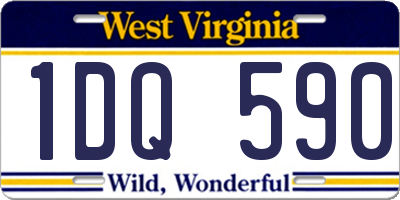 WV license plate 1DQ590