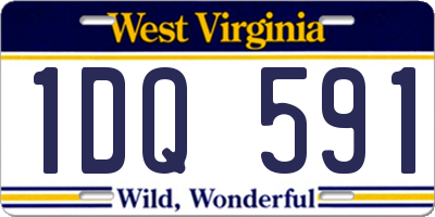 WV license plate 1DQ591
