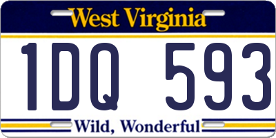 WV license plate 1DQ593