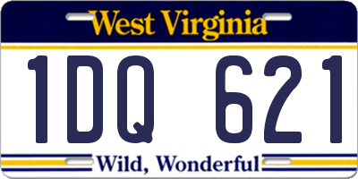 WV license plate 1DQ621