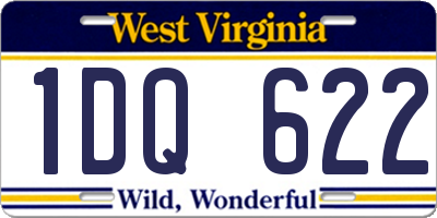 WV license plate 1DQ622