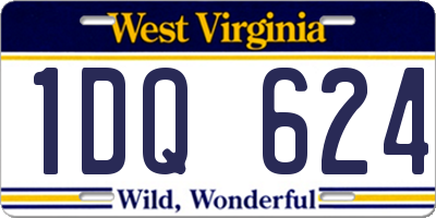 WV license plate 1DQ624