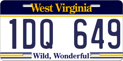 WV license plate 1DQ649