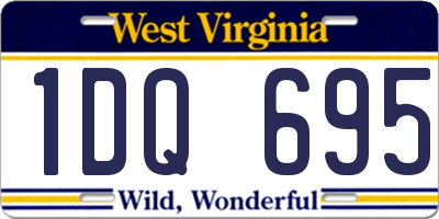 WV license plate 1DQ695