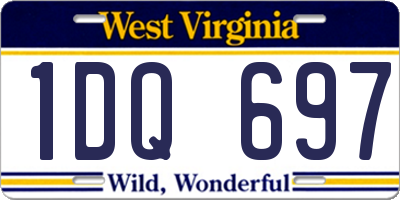 WV license plate 1DQ697