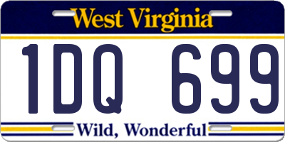 WV license plate 1DQ699