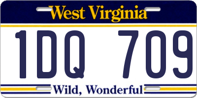 WV license plate 1DQ709