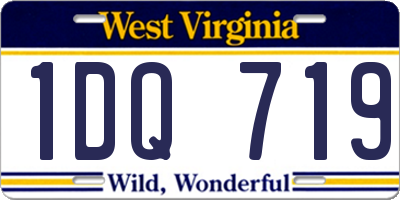 WV license plate 1DQ719