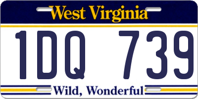 WV license plate 1DQ739