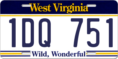 WV license plate 1DQ751