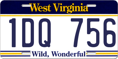 WV license plate 1DQ756