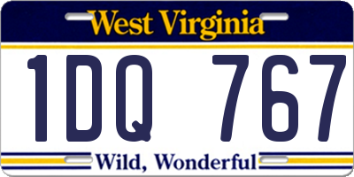 WV license plate 1DQ767