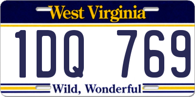 WV license plate 1DQ769
