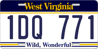 WV license plate 1DQ771