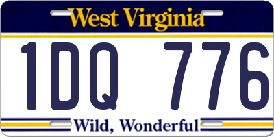WV license plate 1DQ776