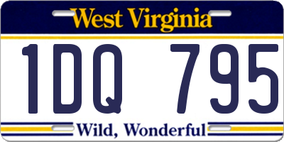 WV license plate 1DQ795