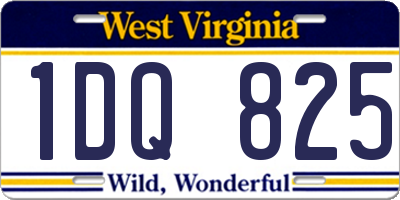 WV license plate 1DQ825