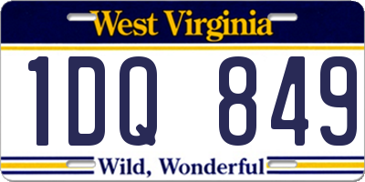 WV license plate 1DQ849