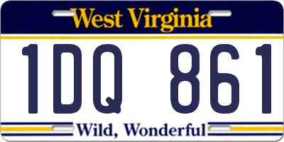 WV license plate 1DQ861