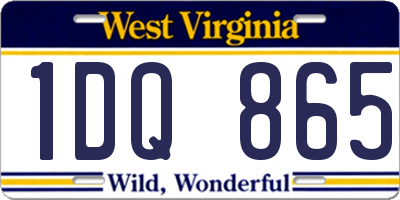WV license plate 1DQ865