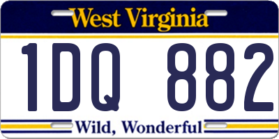 WV license plate 1DQ882