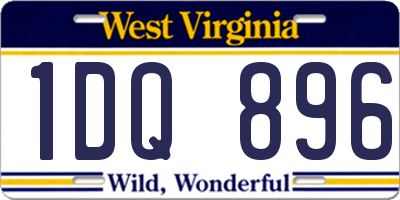 WV license plate 1DQ896