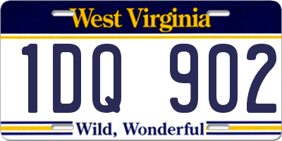 WV license plate 1DQ902