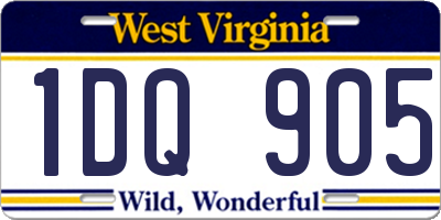 WV license plate 1DQ905