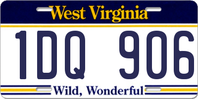 WV license plate 1DQ906