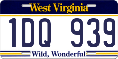 WV license plate 1DQ939