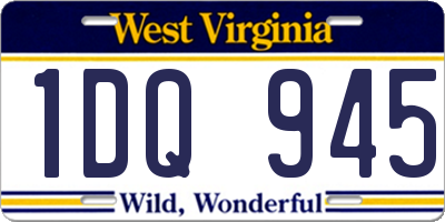 WV license plate 1DQ945