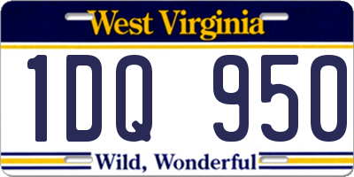 WV license plate 1DQ950