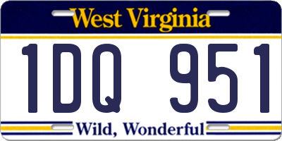 WV license plate 1DQ951