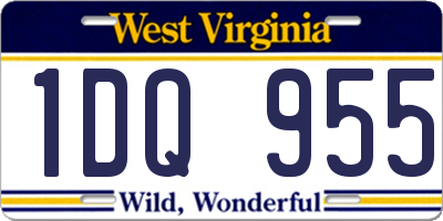 WV license plate 1DQ955