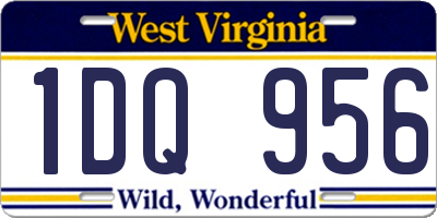 WV license plate 1DQ956
