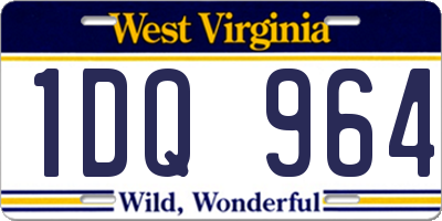 WV license plate 1DQ964