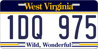 WV license plate 1DQ975
