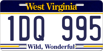 WV license plate 1DQ995