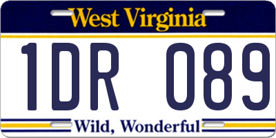 WV license plate 1DR089