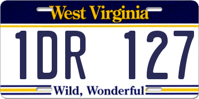 WV license plate 1DR127
