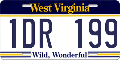 WV license plate 1DR199